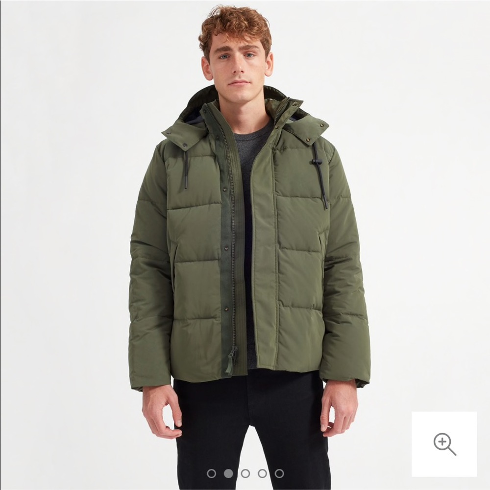 Everlane Olive Green Men's Puffer Jacket